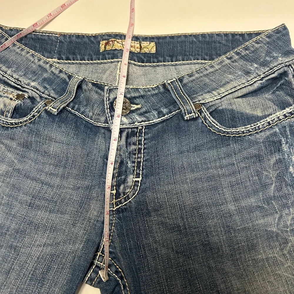BKE Womens Stella Classic Blue low rise bootcut denim jeans embroidery size 29 - Picture 9 of 9
